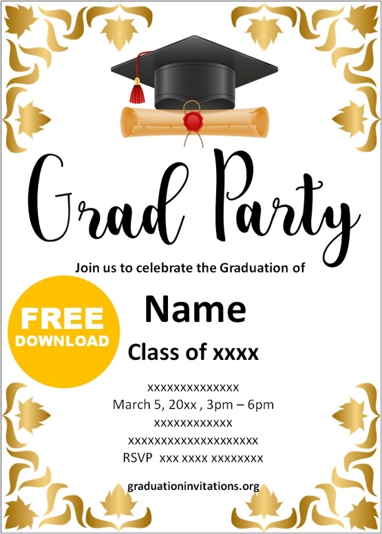 Free Printable Nursing Graduation Invitations Templates Graduation 