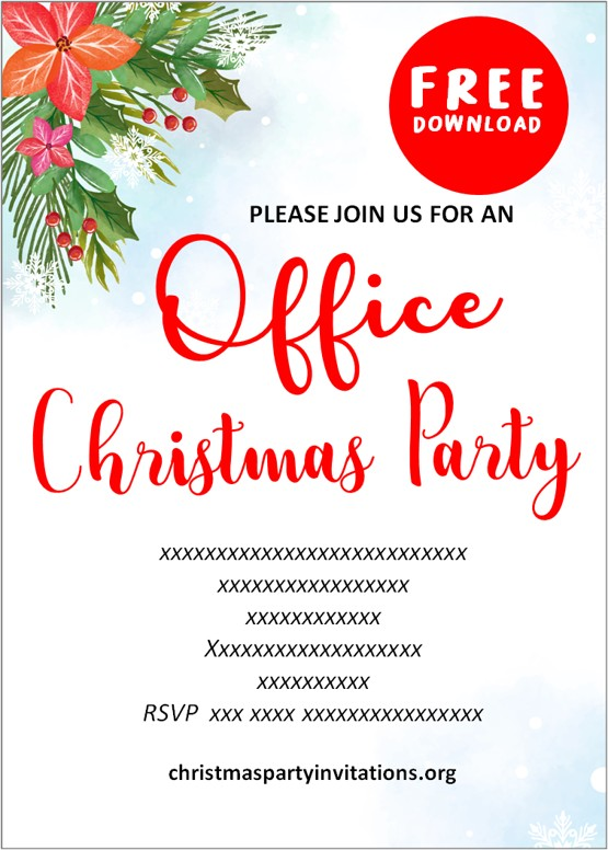 Free Printable Office Christmas Party Invitations Templ Christmas 