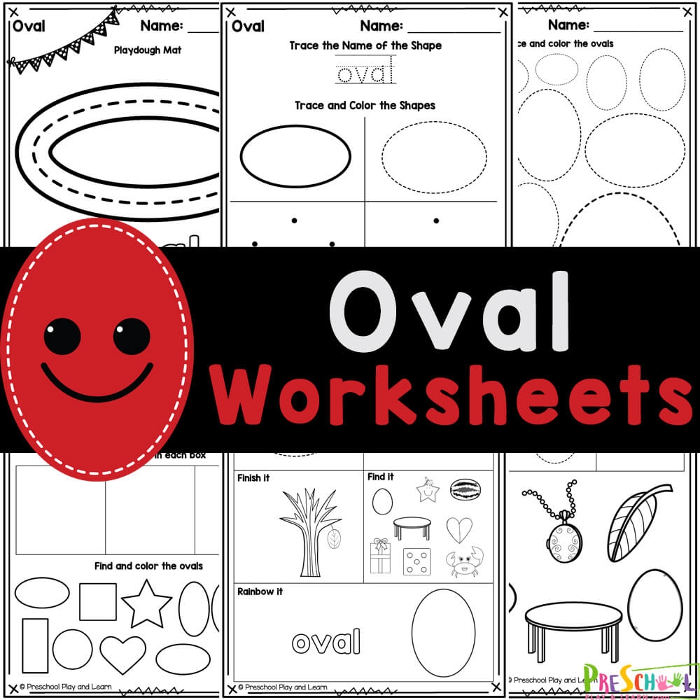 FREE Printable Oval Shape Worksheets For Preschool Worksheets Library