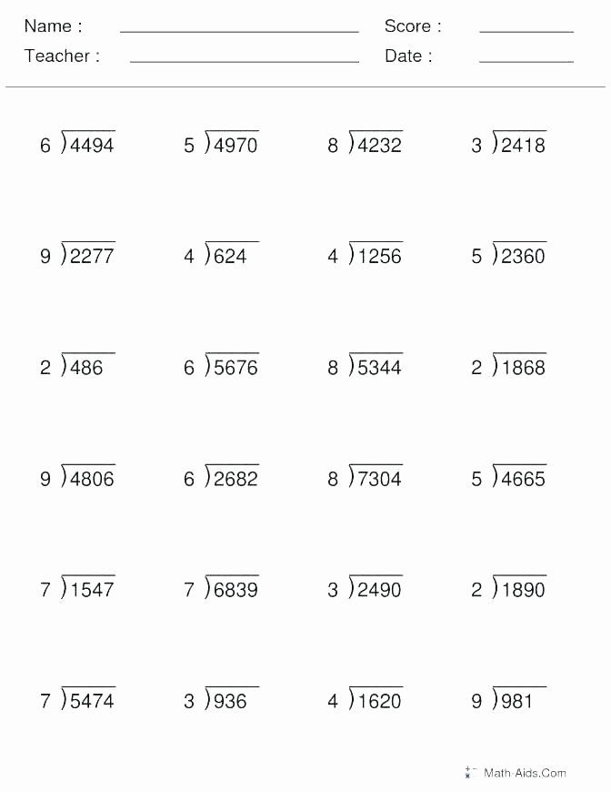 Free Printable Partial Quotient Division Worksheets Divisonworksheets