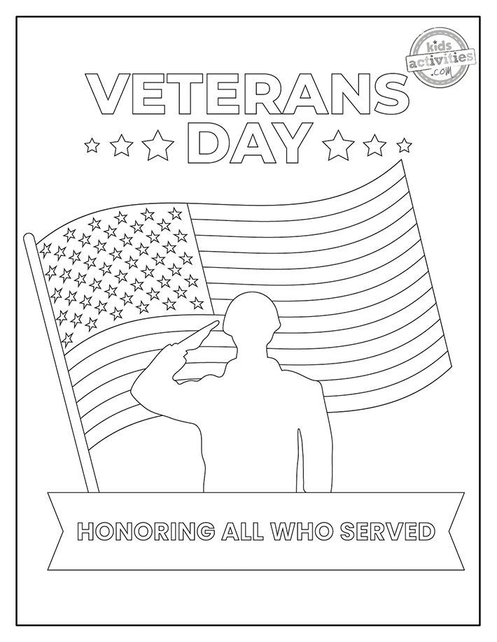 Free Printable Patriotic Veteran s Day Coloring Pages Memorial Day 
