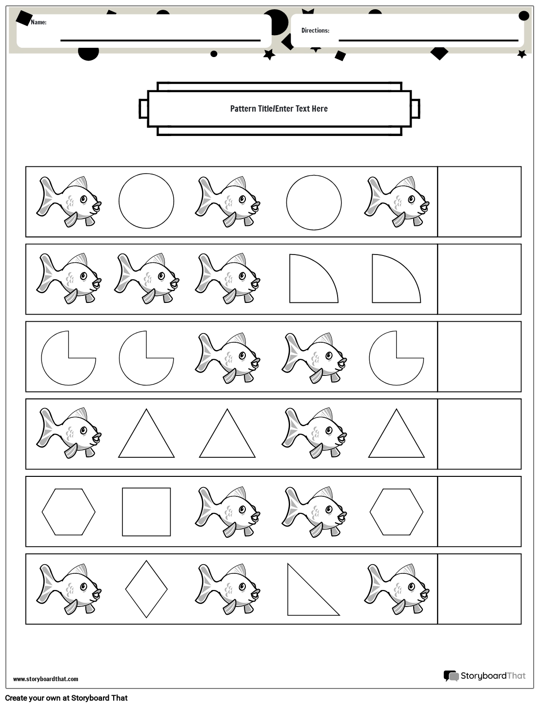 Free Printable Pattern Worksheets And Customize Templates Worksheets 