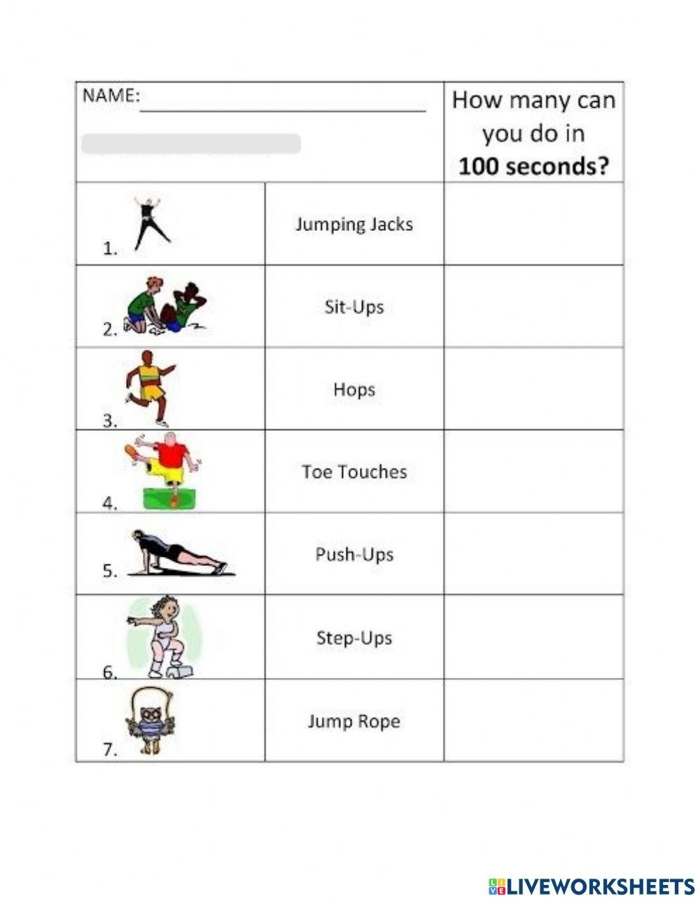 Free Printable Physical Education Worksheets Worksheets Library