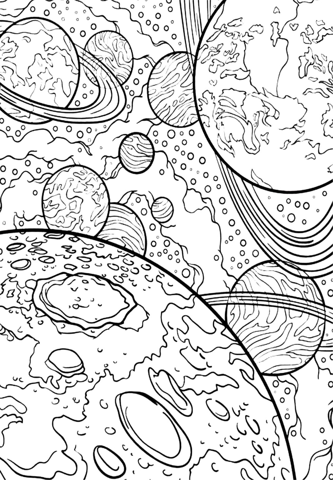 printable pictures of planets to color