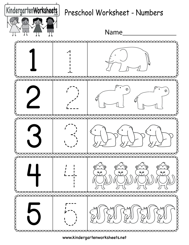free printable preschool math worksheets