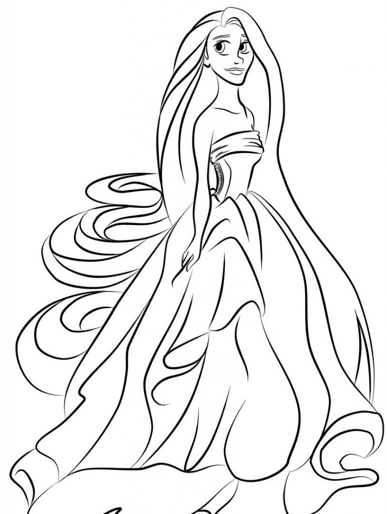 free princess coloring page