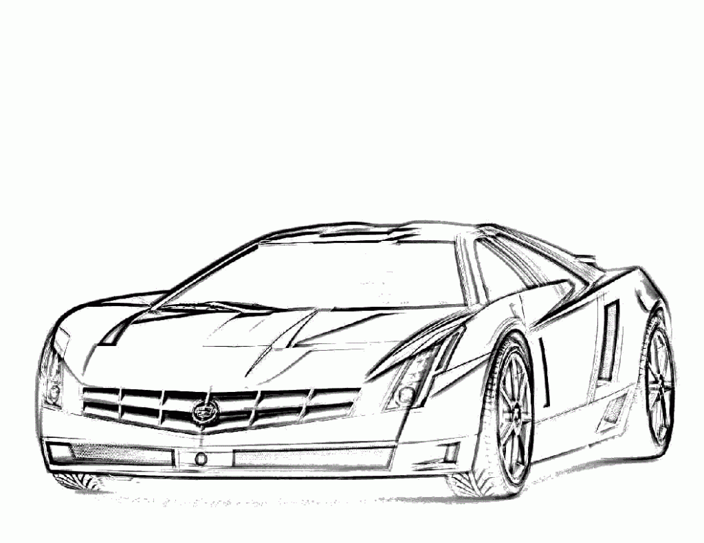 Car Race Coloring Pages