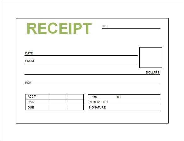 Free Printable Receipt Templates