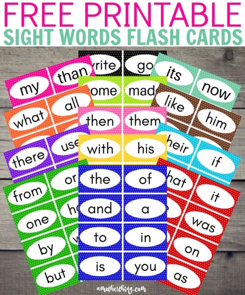 Free Printable Sight Words Flash Cards 4Th Grade Sight Words Flash
