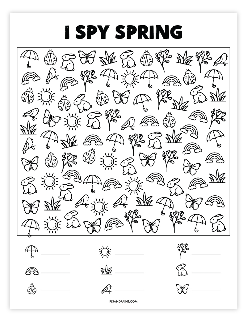 spring crafts for kids printable free