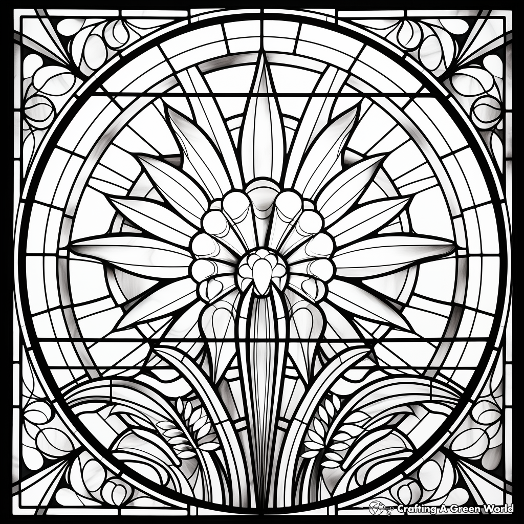 Free Printable Stained Glass Coloring Pages Printable Coloring Pages