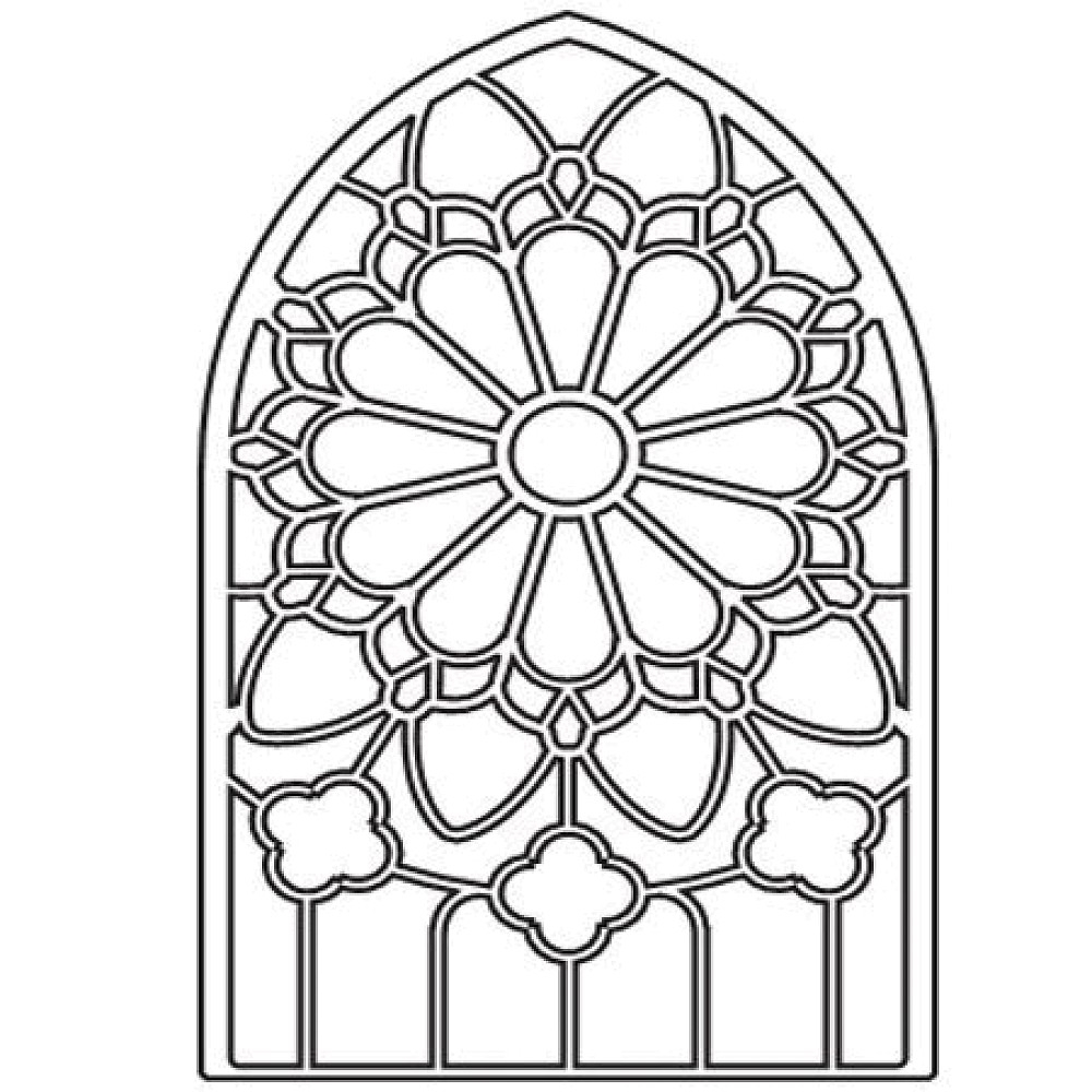 Free Printable Stained Glass Window Coloring Pages Coloring Home