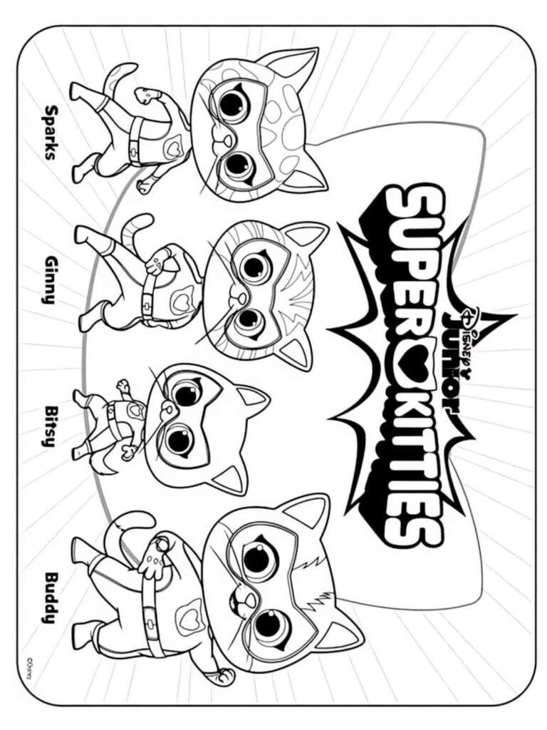 Superkitties Coloring Pages