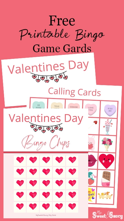 Free Printable Valentine 39 s Day Bingo Game Cards My Sweet And Saucy