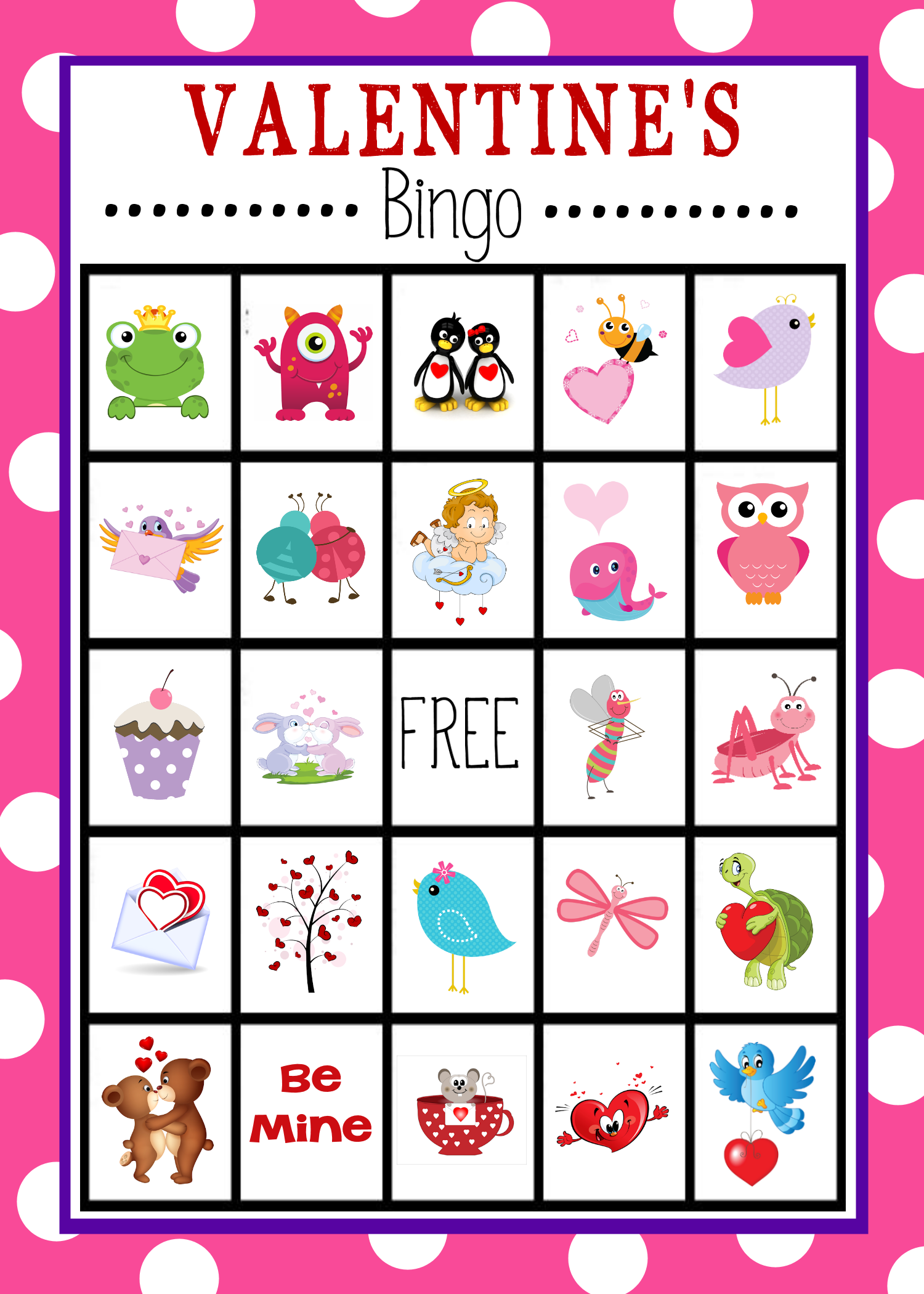 Free Printable Valentine 39 s Day Bingo Game Crazy Little Projects