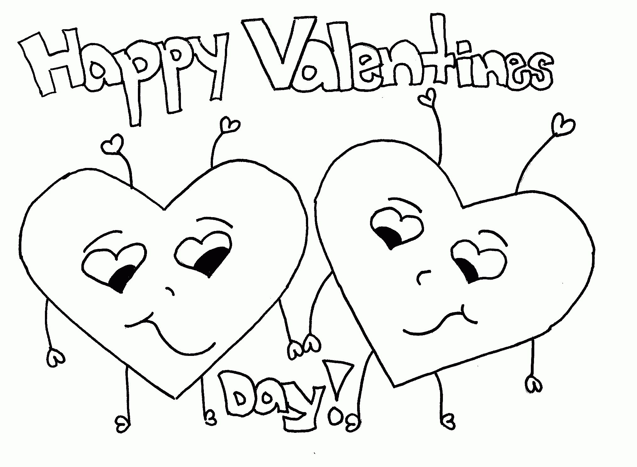 free valentine coloring page
