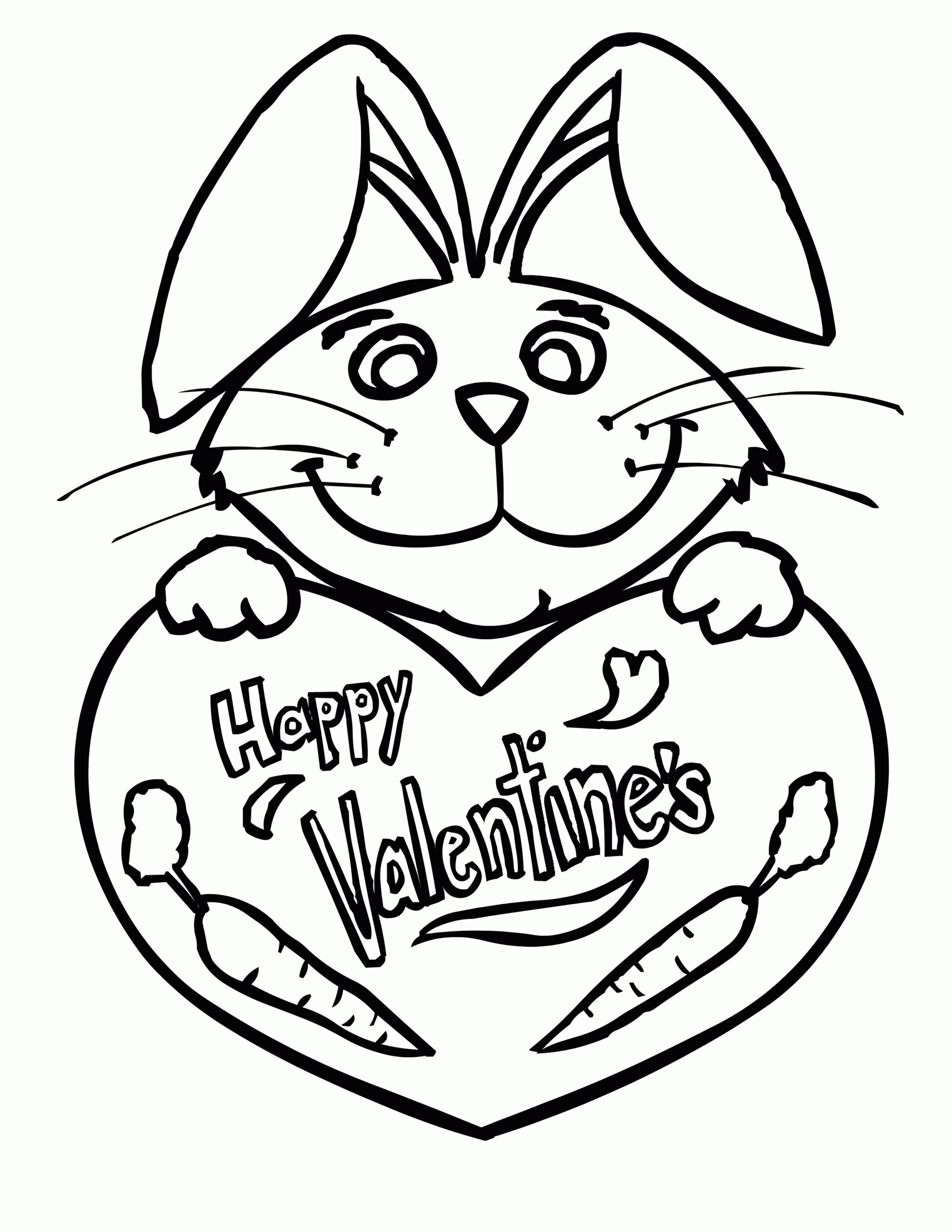 free valentine coloring pages printable
