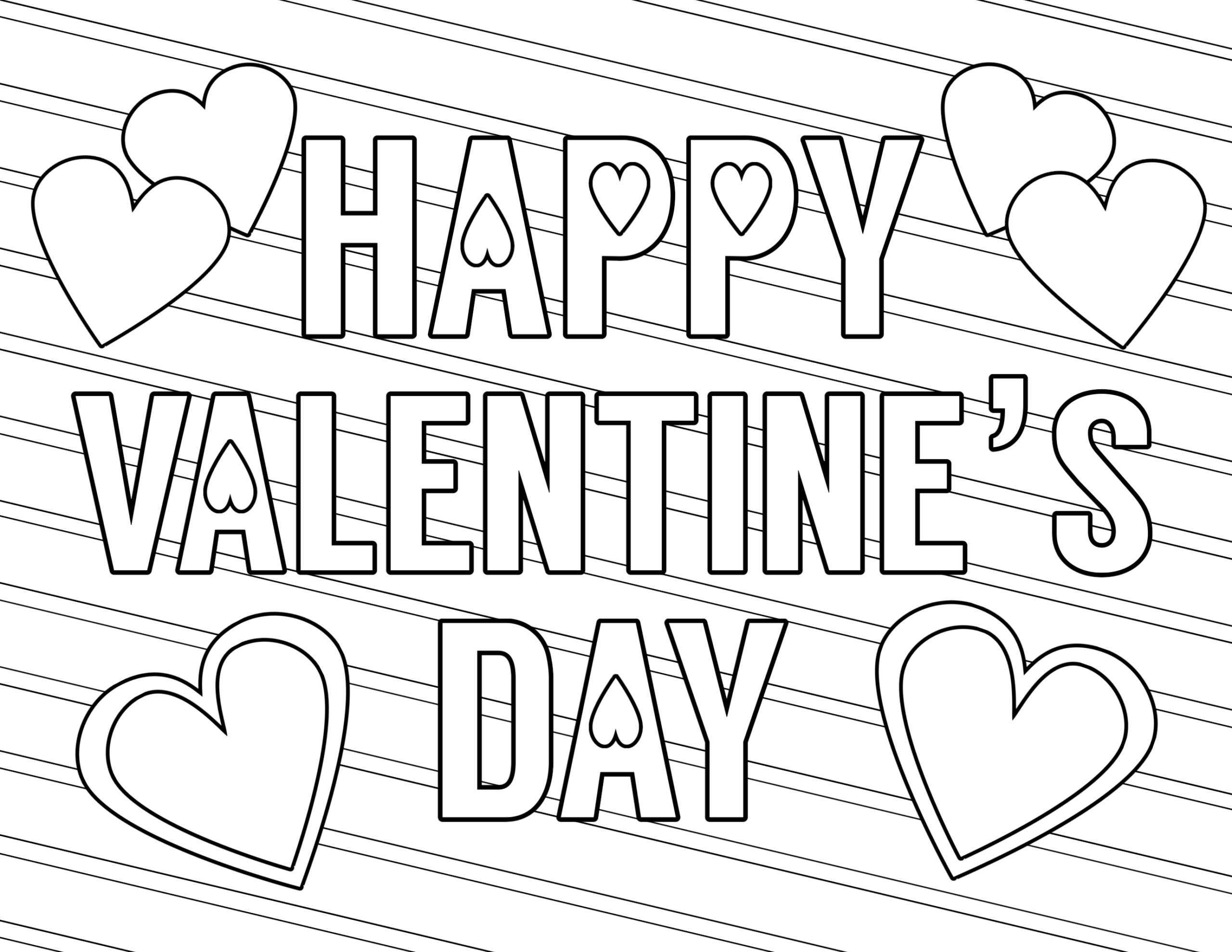 Valentine Color Pages Printable