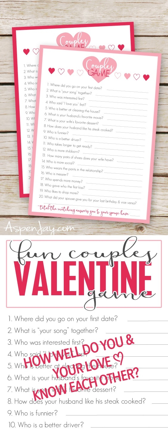 free printable valentine games for couples