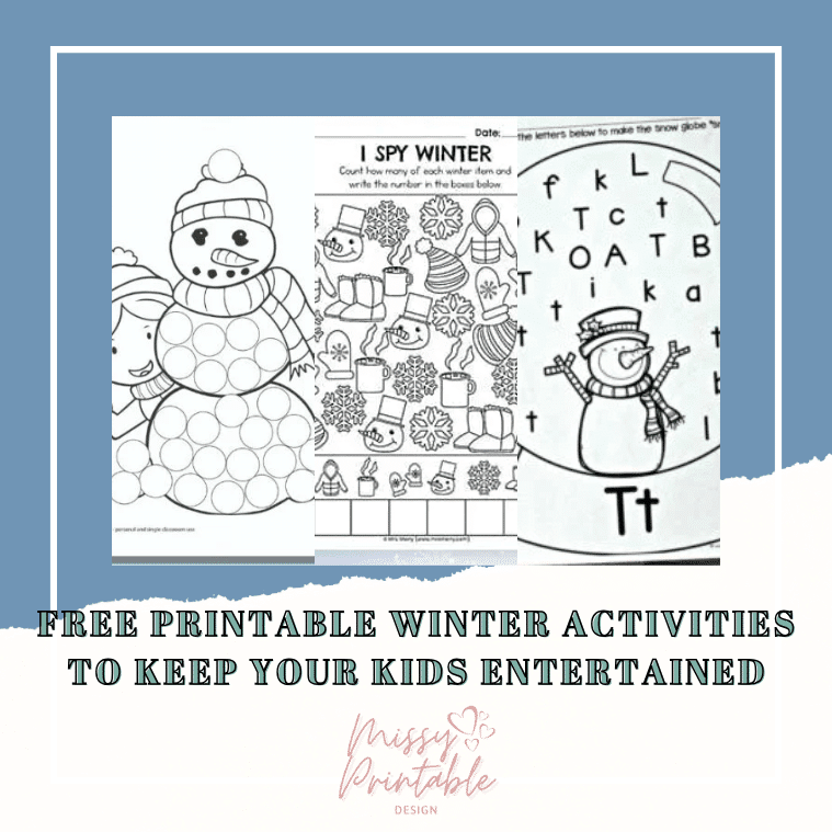 Free Printable Winter Activities For Kids MissyPrintableDesign