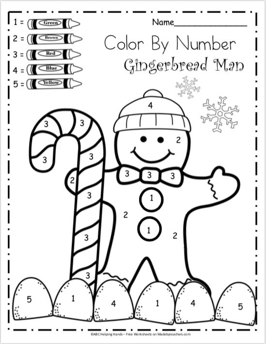 Free Printable Winter Color By Number Sheets