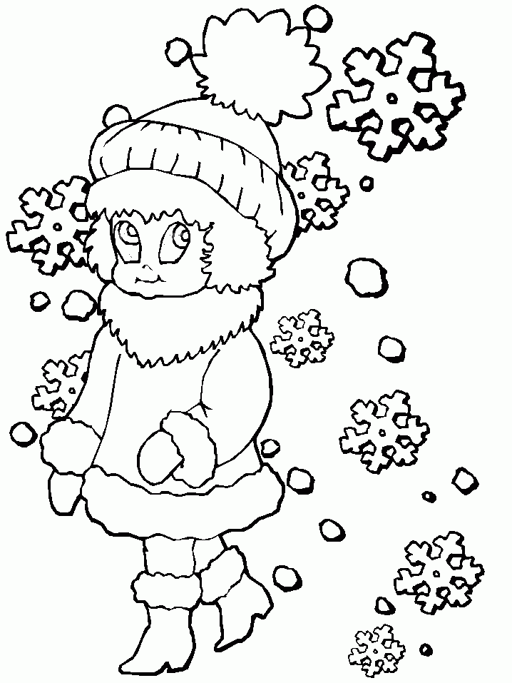 free winter coloring pages for kids