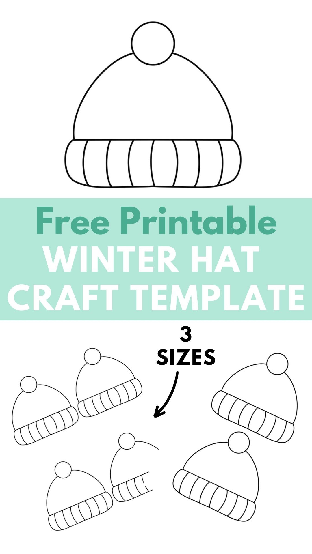 winter hat template printable free