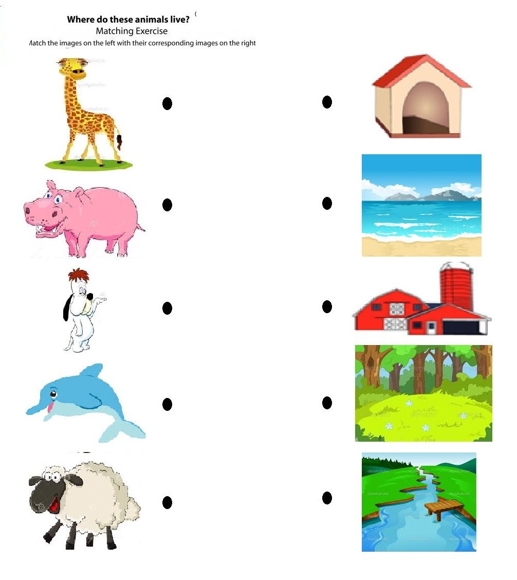 printable pictures of animals and their habitats