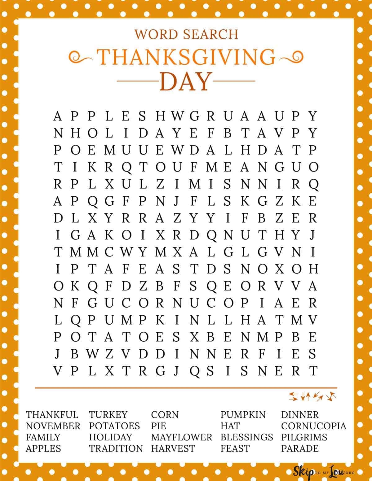 free printable thanksgiving games for family printable