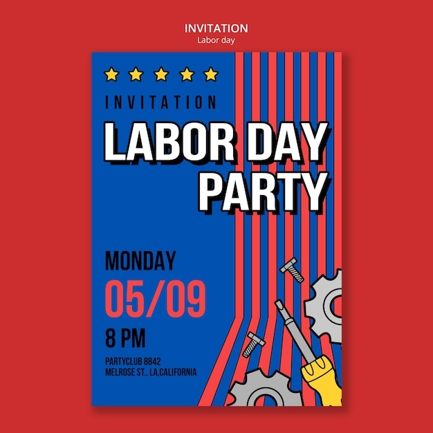 labor day invitation template free