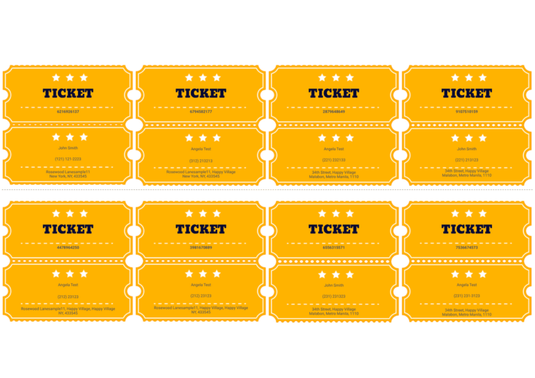 Free Raffle Ticket Template PDF Templates Jotform Fillable Form 2025