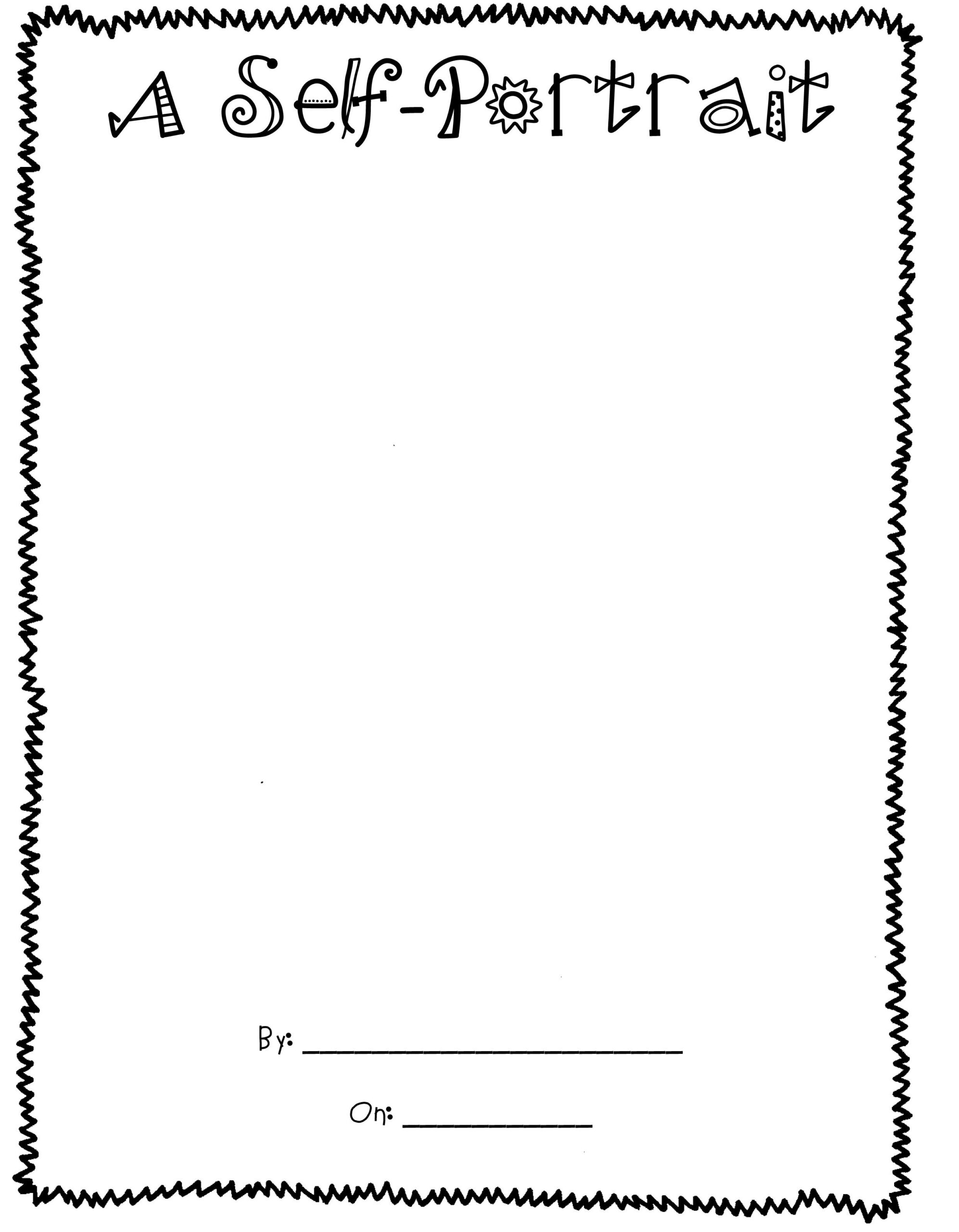 self portrait template free printable