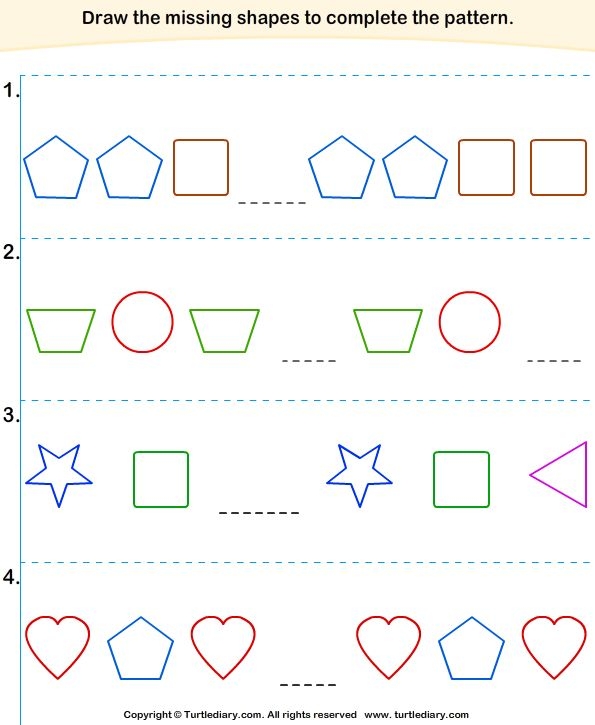 Free Shapes Patterns Worksheet Download Free Shapes Patterns Worksheet 