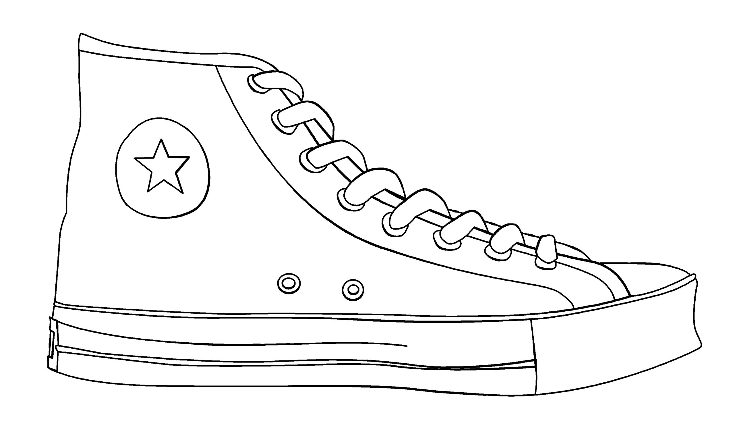 Color Pages Of Shoes