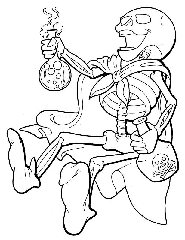 Free Skeleton Coloring Pages Coloring Home