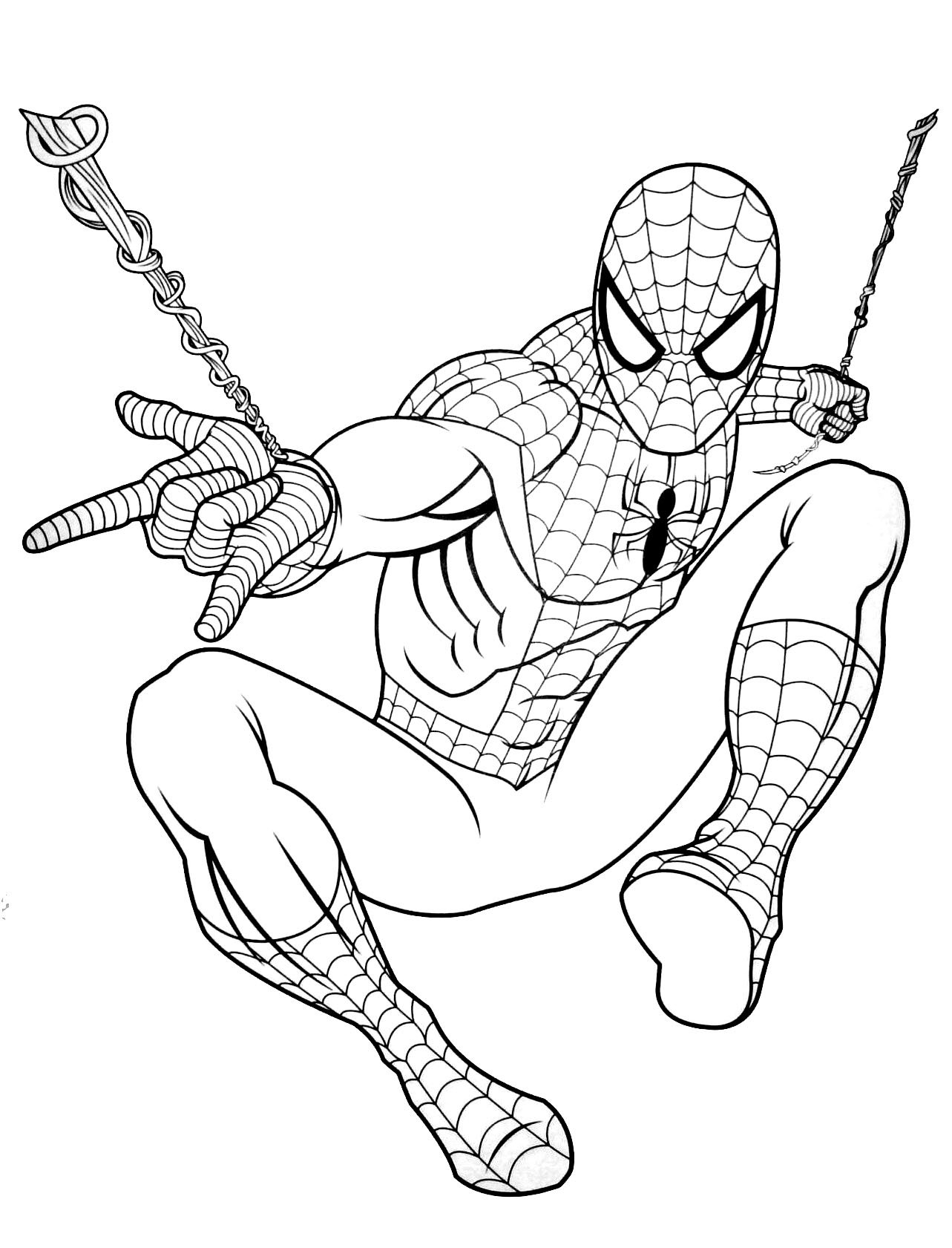 printable spiderman pictures to color