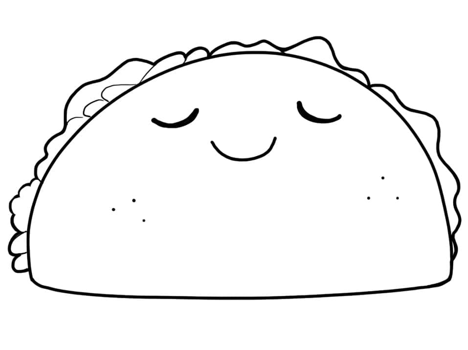Taco Coloring Page