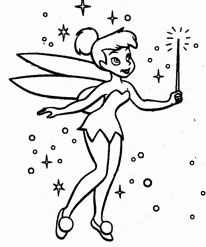 Free Tinkerbell Coloring Pages Coloring Home