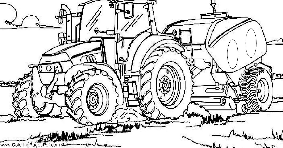 Free Tractor Coloring Page