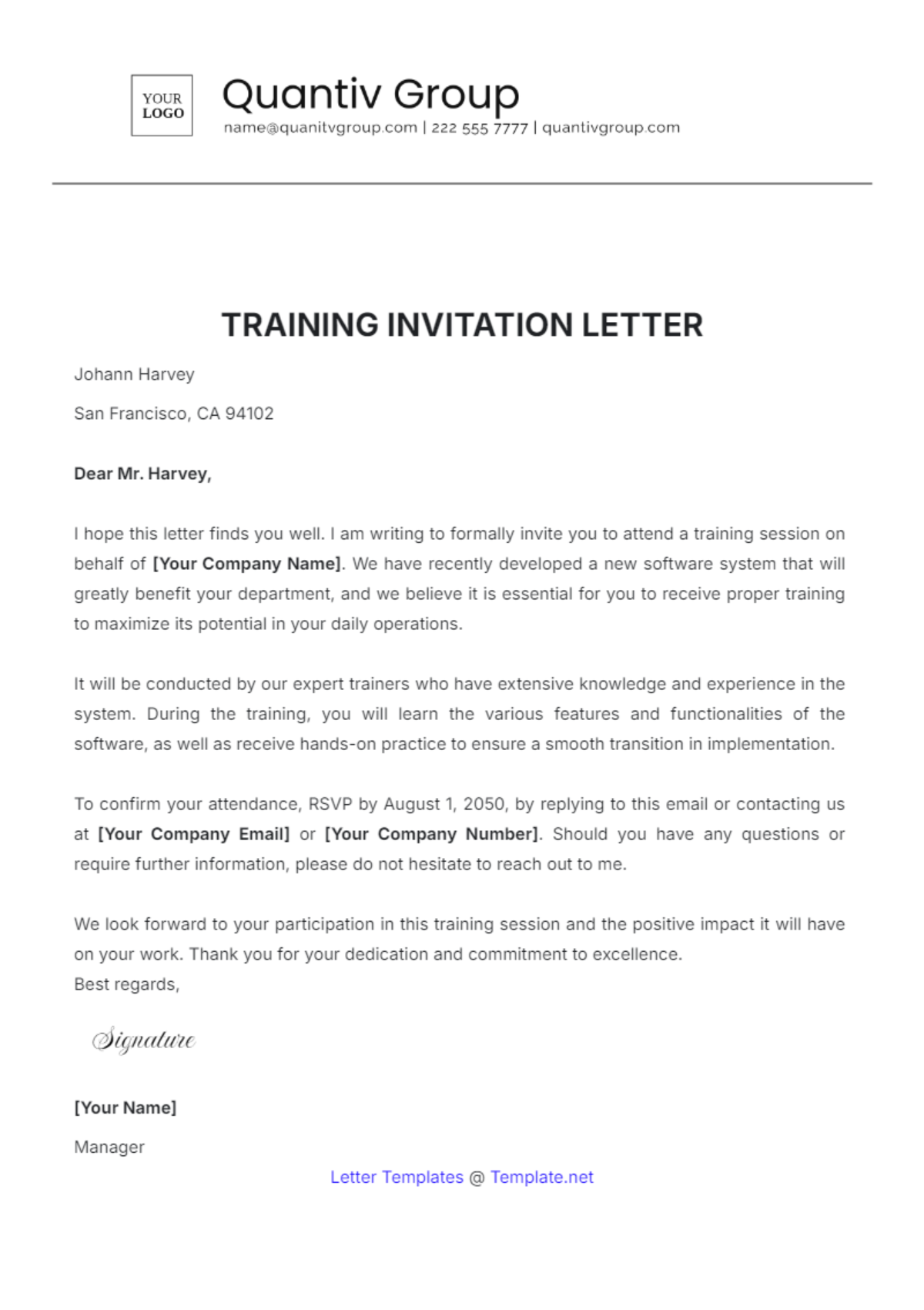 Free Training Invitation Templates Editable And Printable