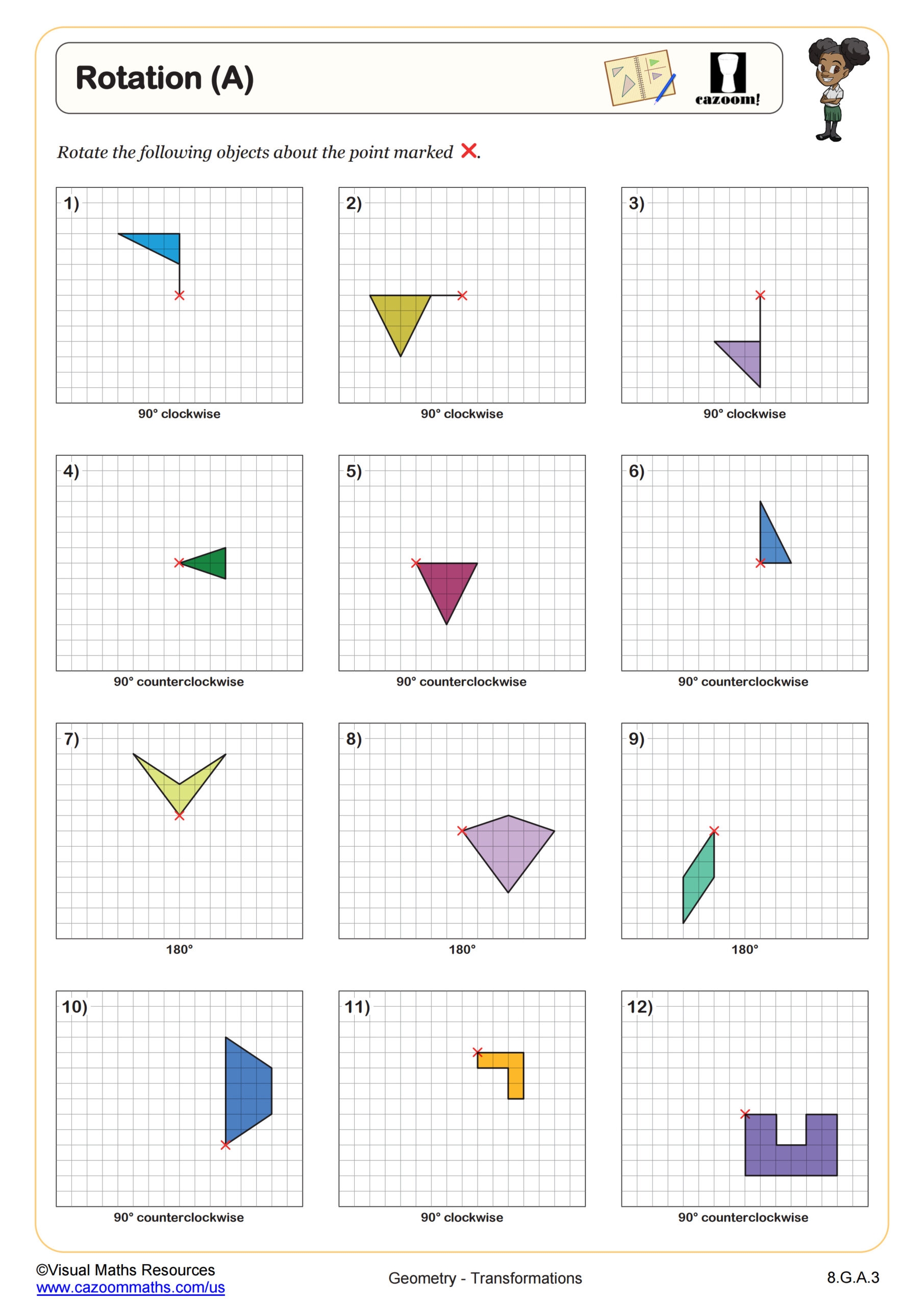 Free Translation Reflection Rotation Worksheet Pdf Download Free 