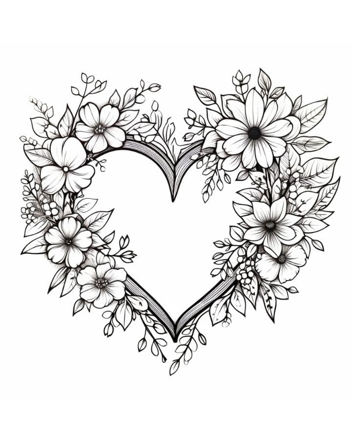 Free Valentines Heart Coloring Pages For Kids And Adults 