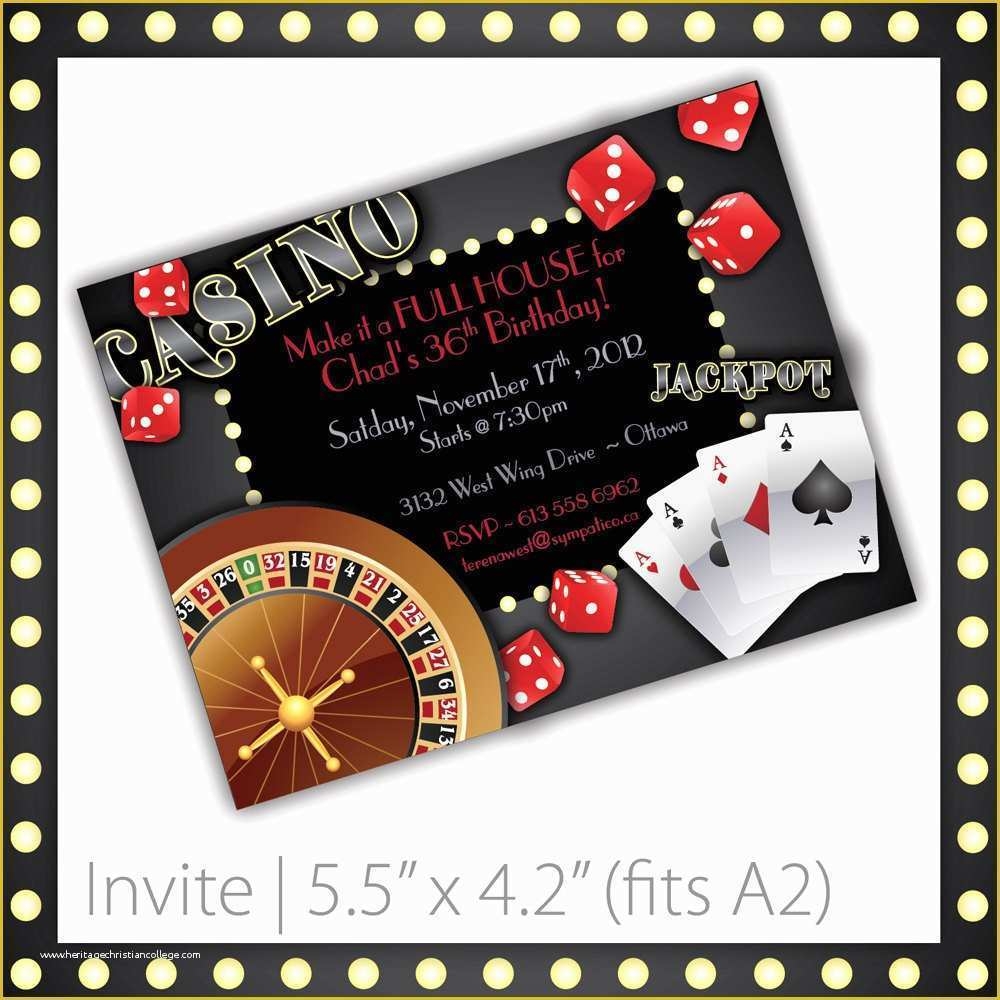 las vegas invitation template free