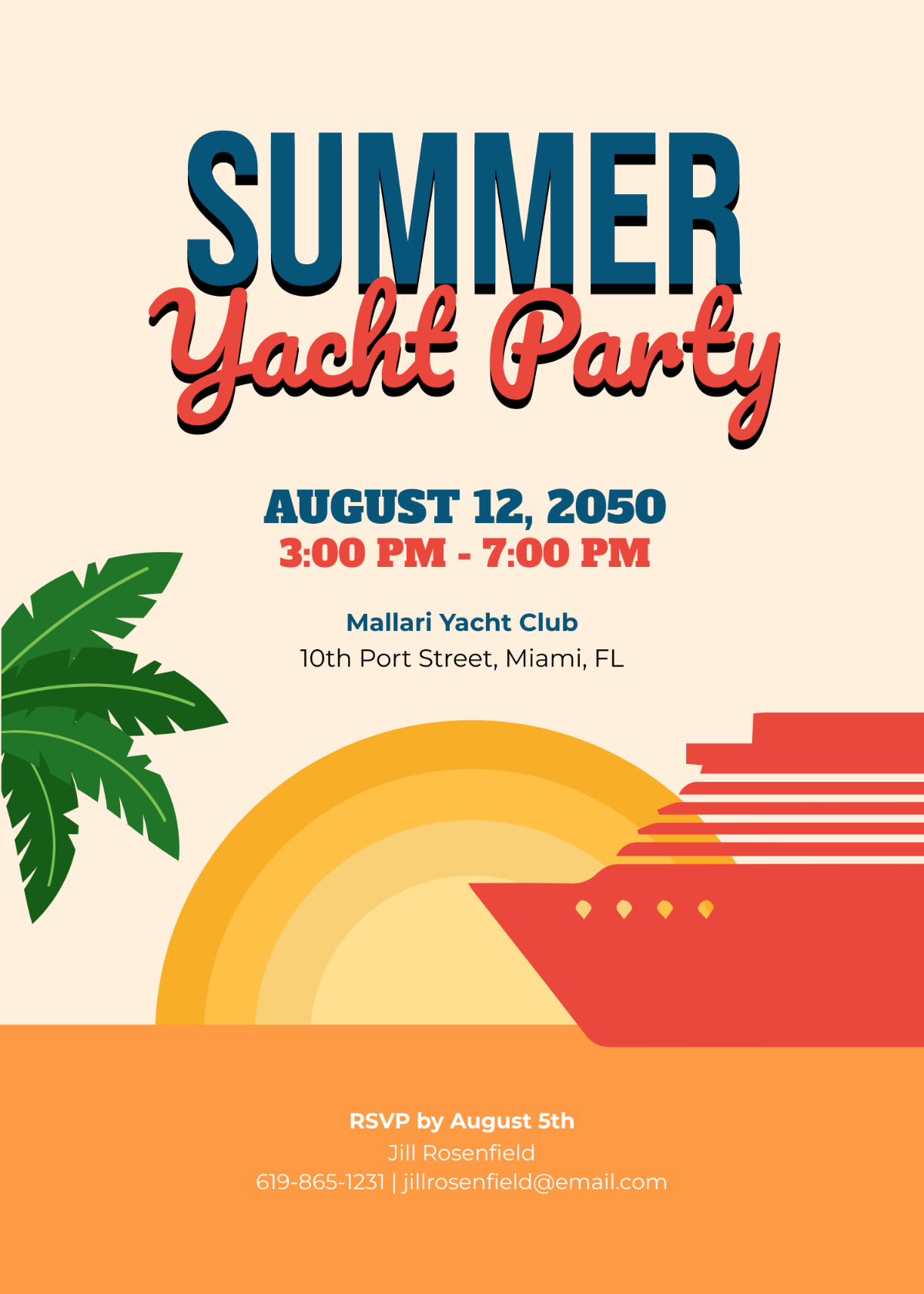 Free Vintage Nautical Invitation Template To Edit Online