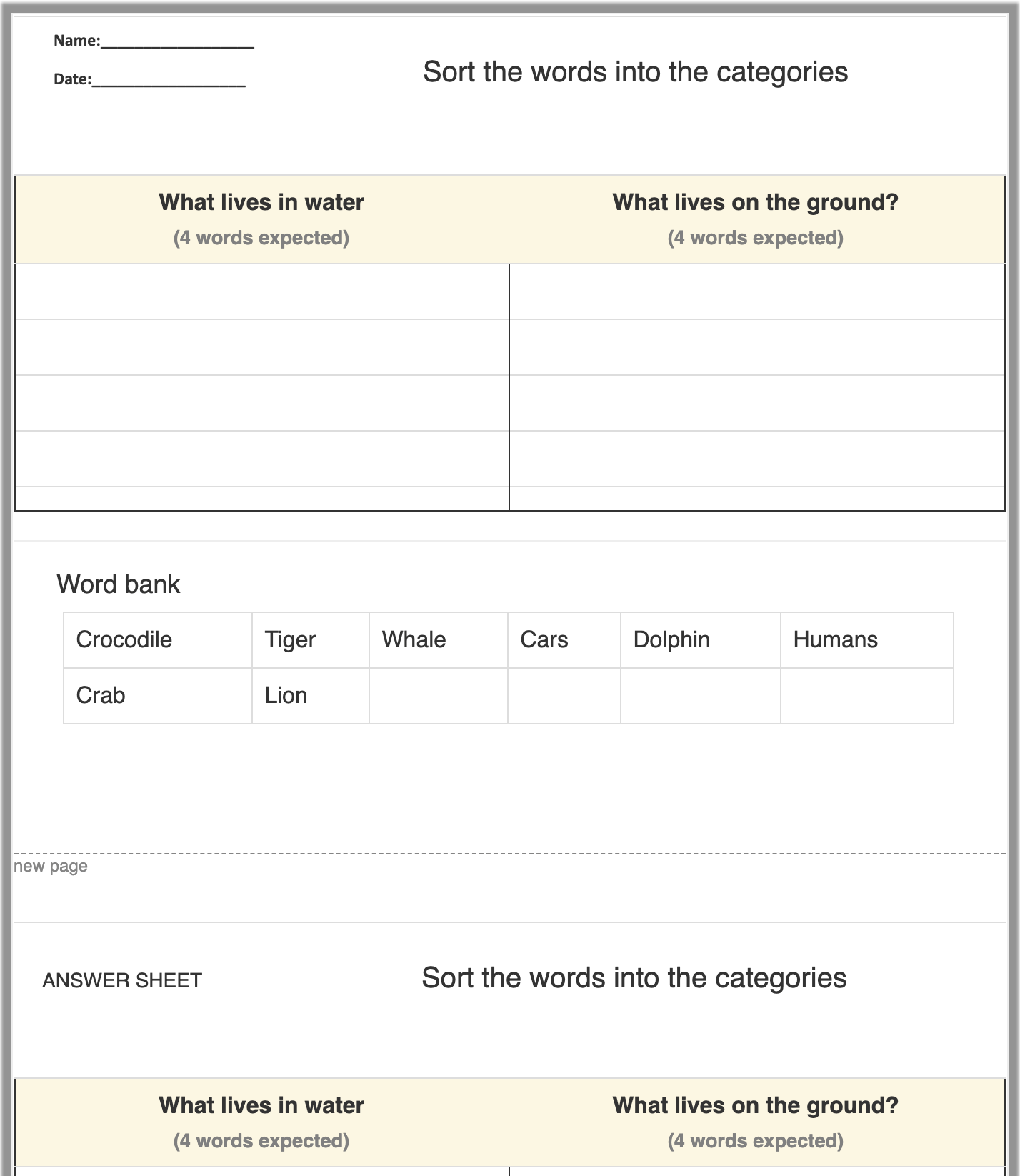free worksheet generator for teachers