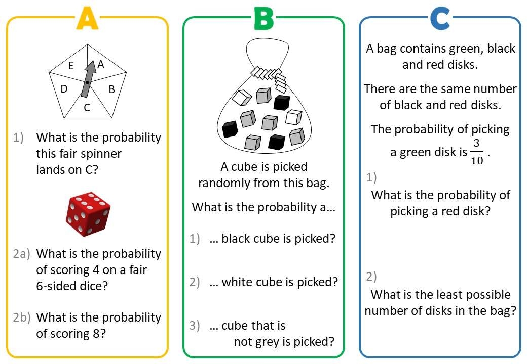 FREEBIE Basic Probability Worksheet By Mrs B Secondary Maths
