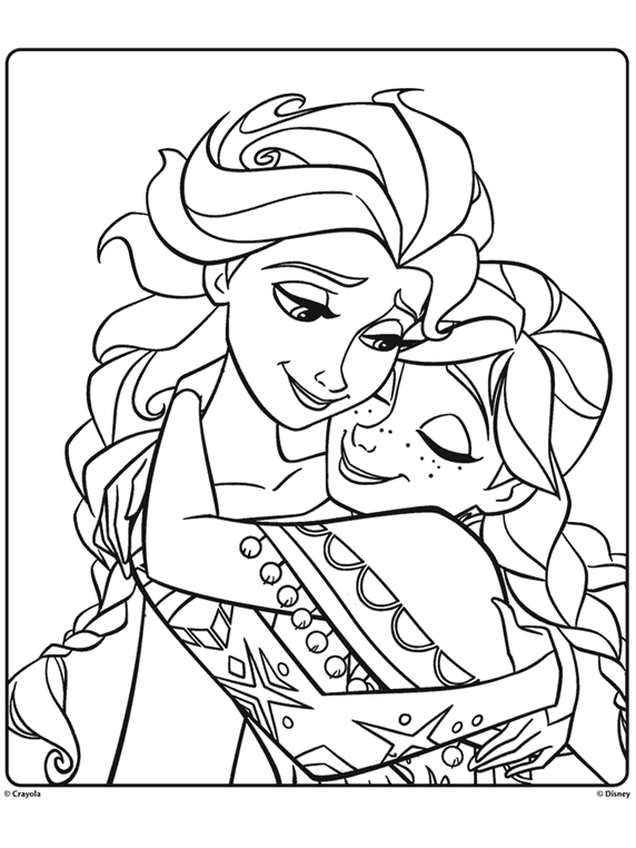 printable colouring pages for girls frozen