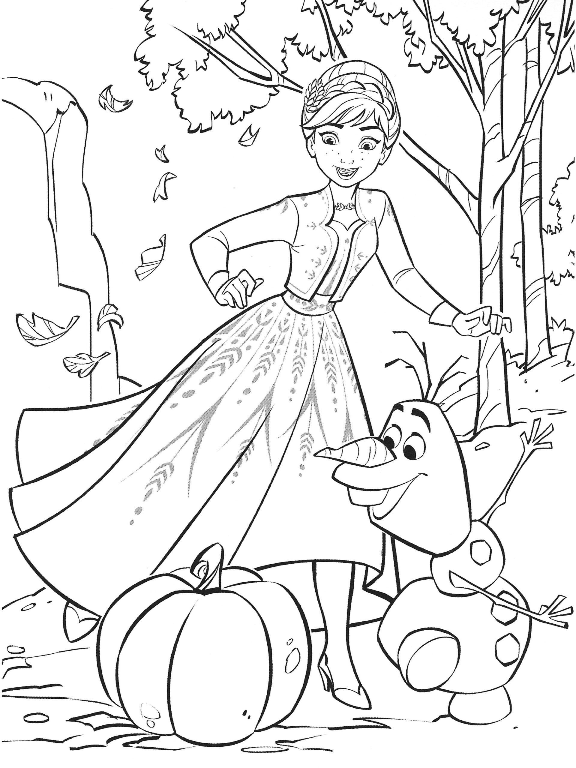 frozen coloring page free