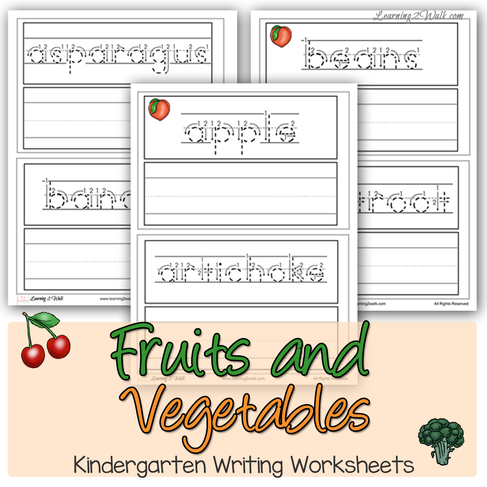 Fruits And Vegetables Kindergarten Writing Worksheets The Homeschool 