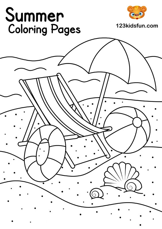Summer Coloring Pages Preschool